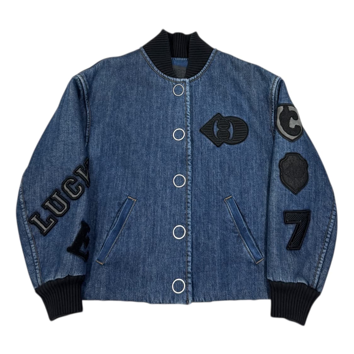 럭키슈에뜨 청 데님 플리스 자켓 36 상품이미지1