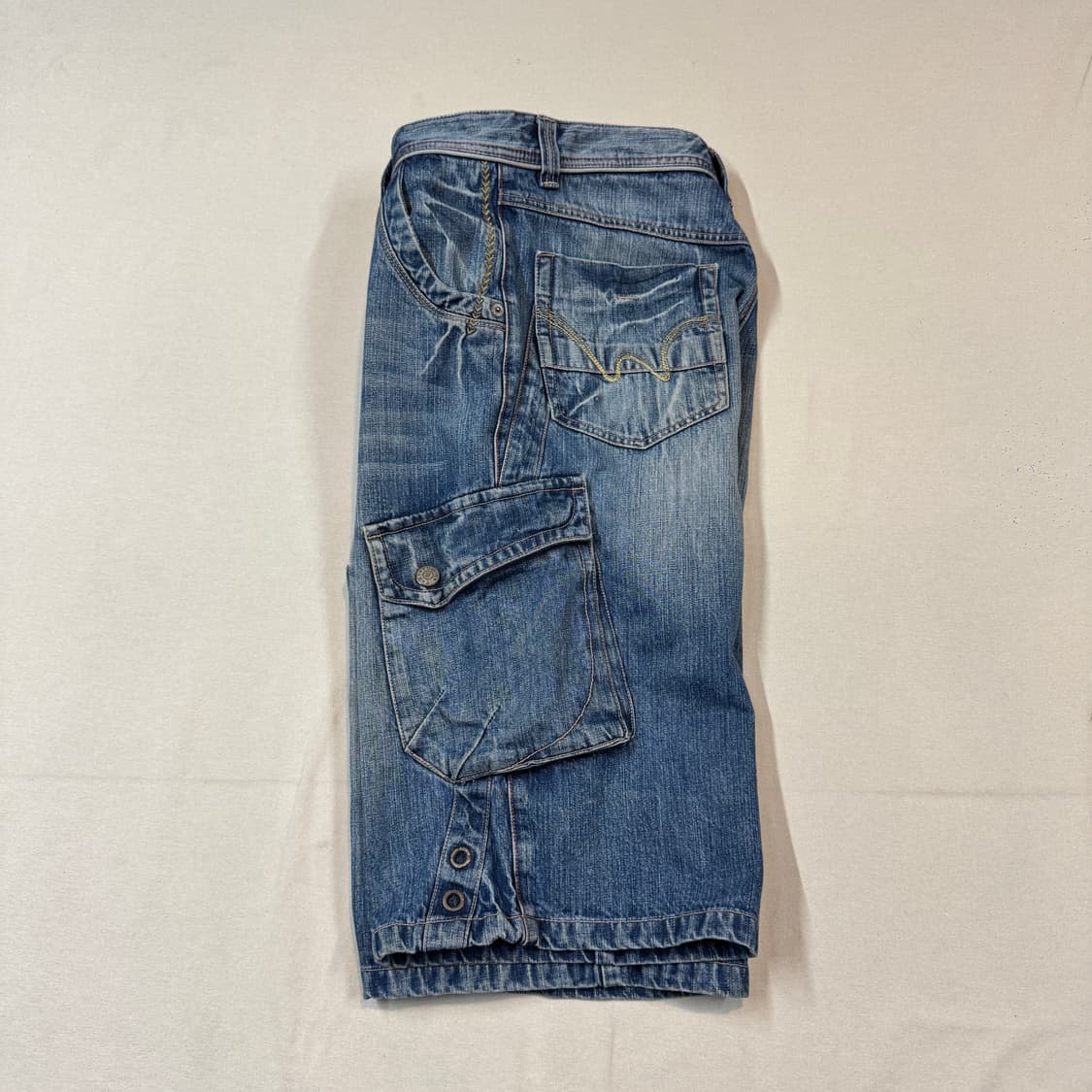 34inch) EDWIN 에드윈 데님 버뮤다 카고 팬츠 7부 바지 상품이미지6