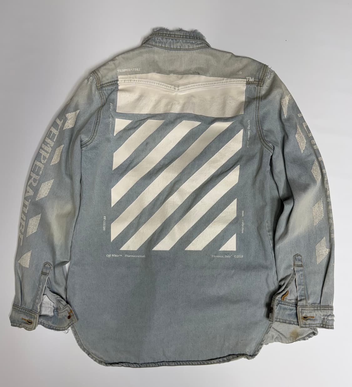 오프화이트 데님 셔츠 자켓 상품이미지4