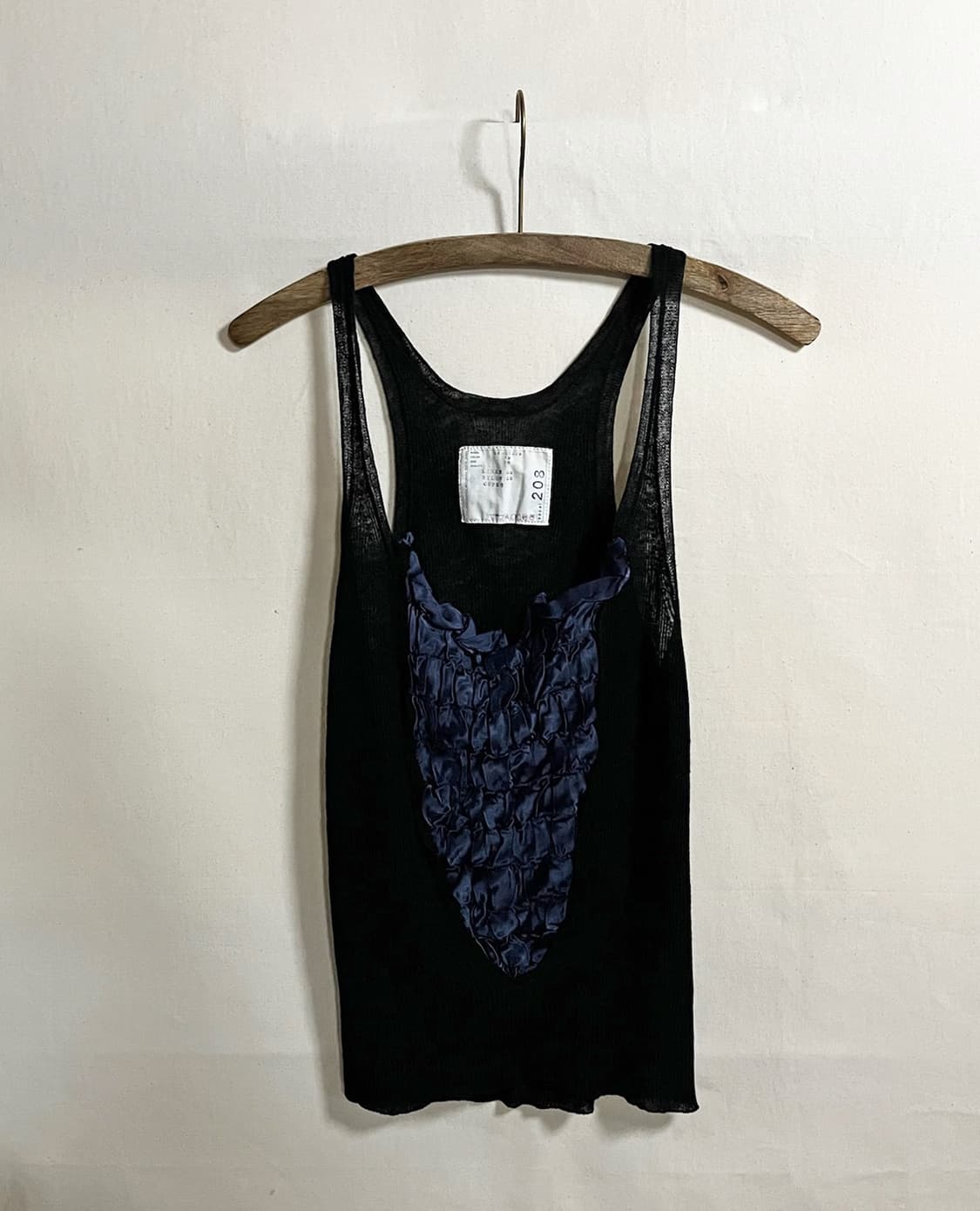 SACAI linen-knit smocked sleeveless 상품이미지3