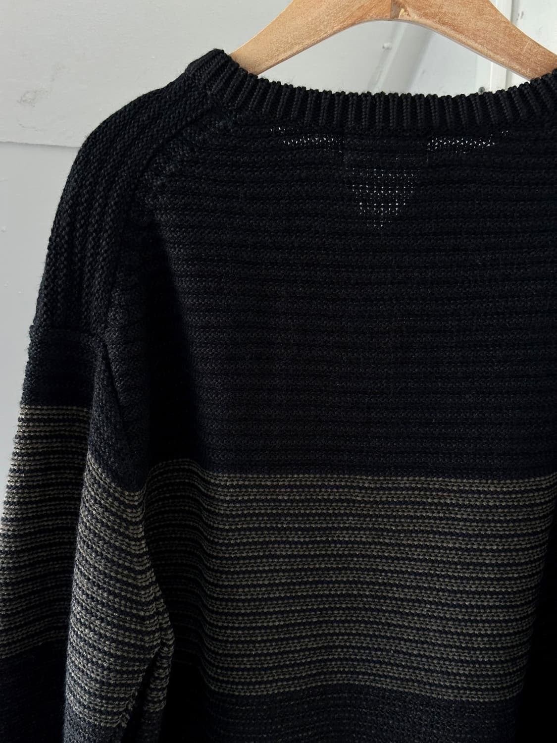 Wool acrylic fabric design neck knit P/O 상품이미지8