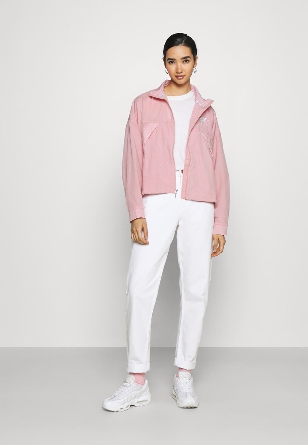 나이키 런닝 에어 우븐 연핑크 바람막이 자켓 M 상품이미지3
