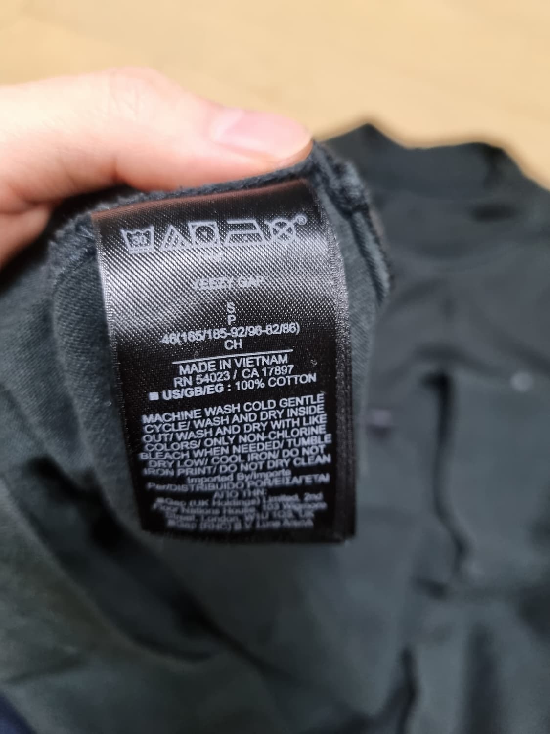 S 이지갭 도브 발렌시아가 롱슬리브 블랙 상품이미지3