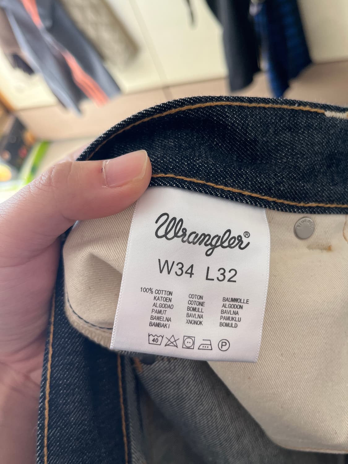 랭글러 wrangler 셀비지데님 테이퍼드핏 상품이미지3