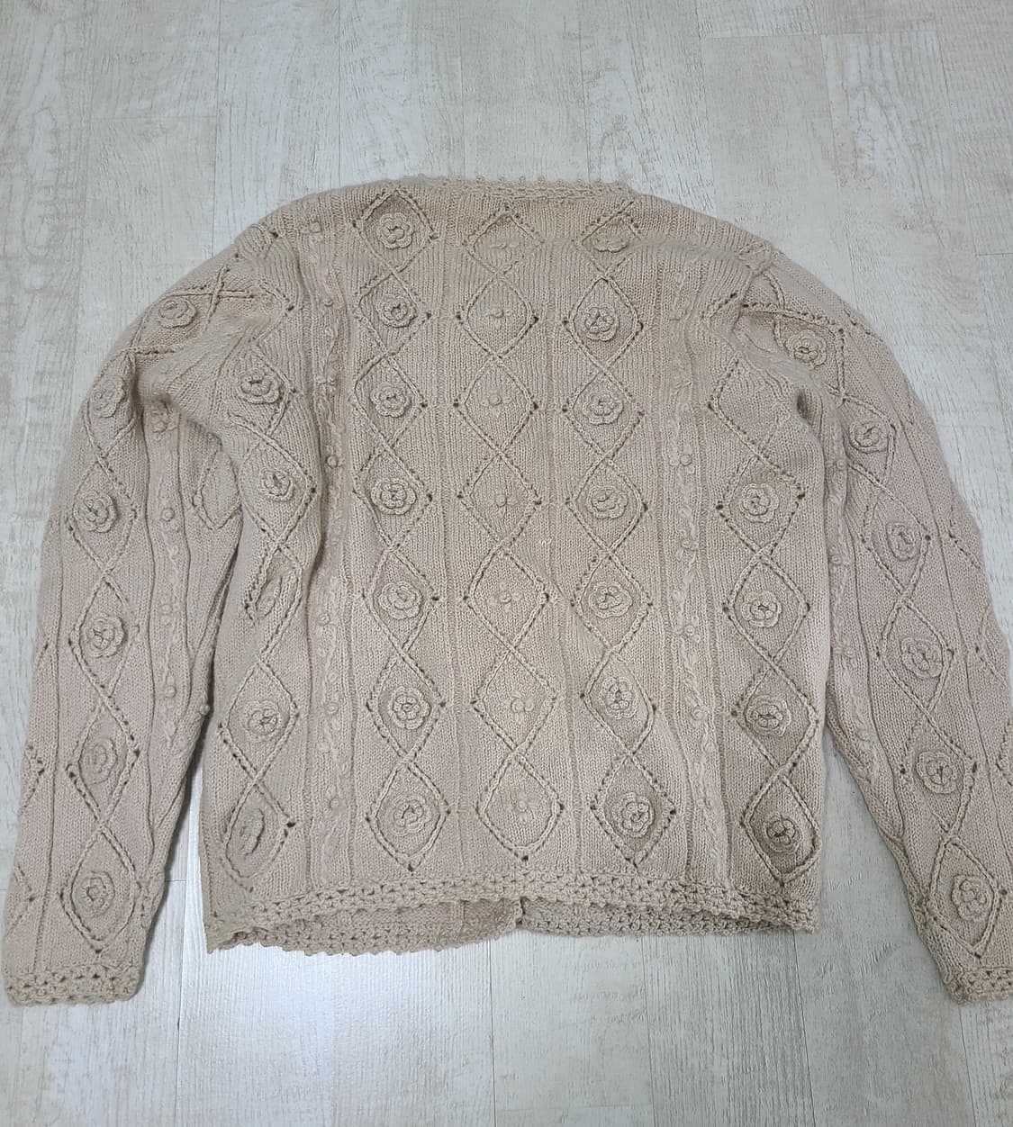 베이지 니트 가디건 상품이미지2