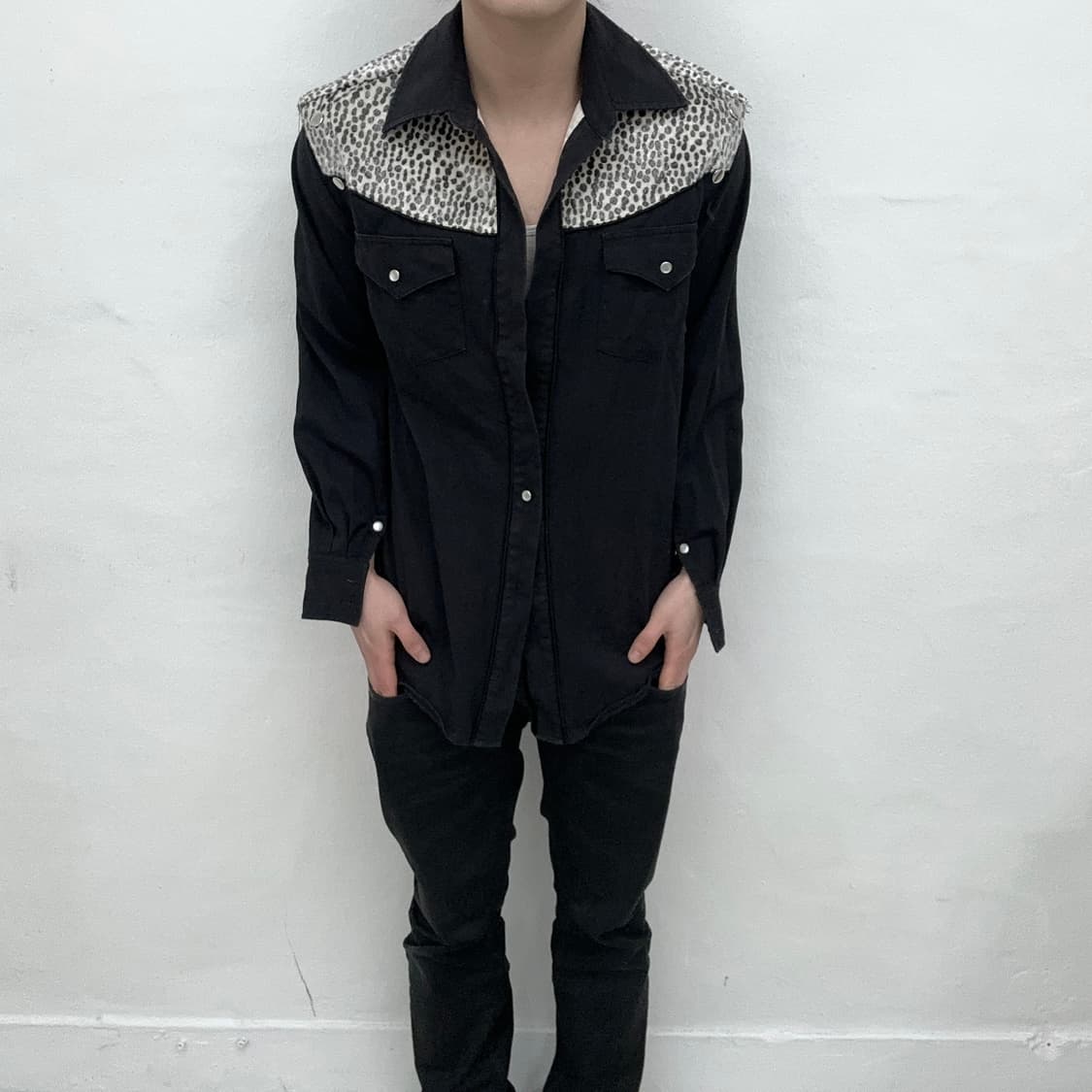 Leopard denim shirts  상품이미지1