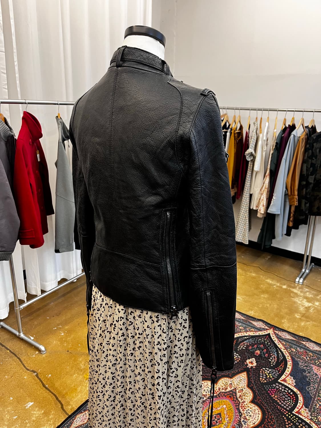 LAM CI 양가죽 레더 라이더 자켓 상품이미지5