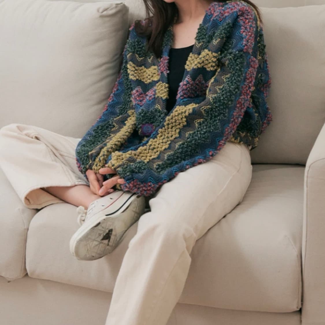 시티브리즈 가디건 빈티지 가든 블루 상품이미지2