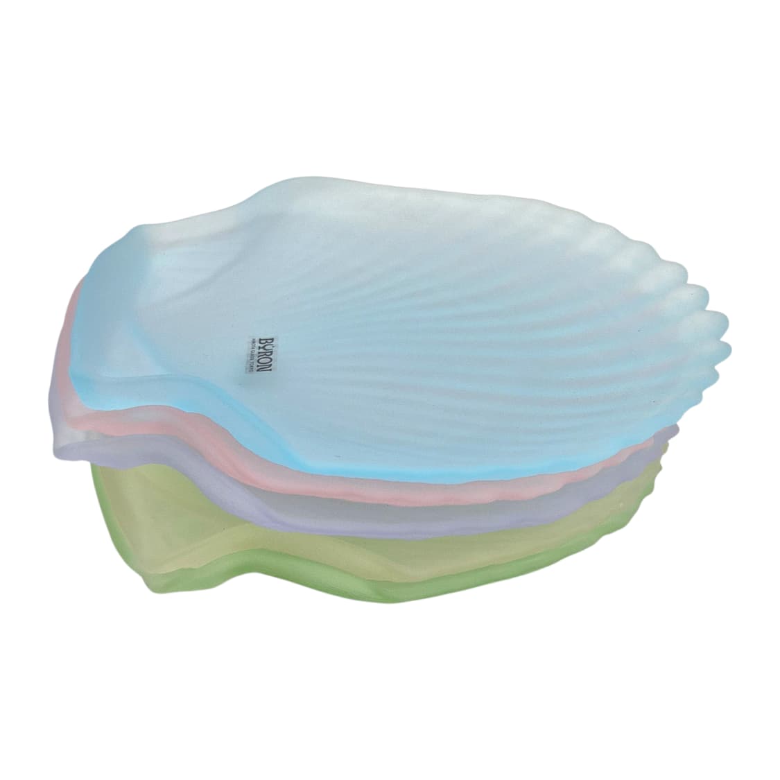 80s 히로타 핸드블로운 마블 조개 접시 트레이 1p 상품이미지5