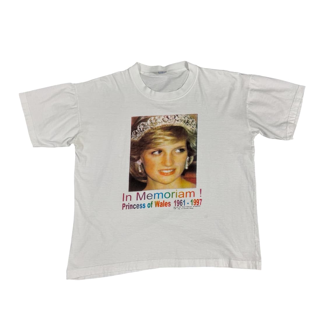 빈티지 90s Princess Diana 프린세스 다이아나 티셔츠 상품이미지1