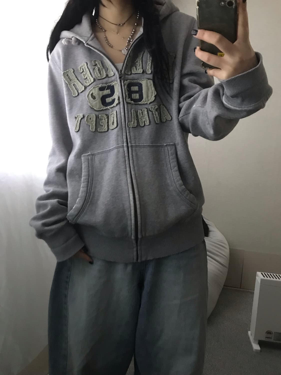 타미힐피거 그레이 후드집업 상품이미지4