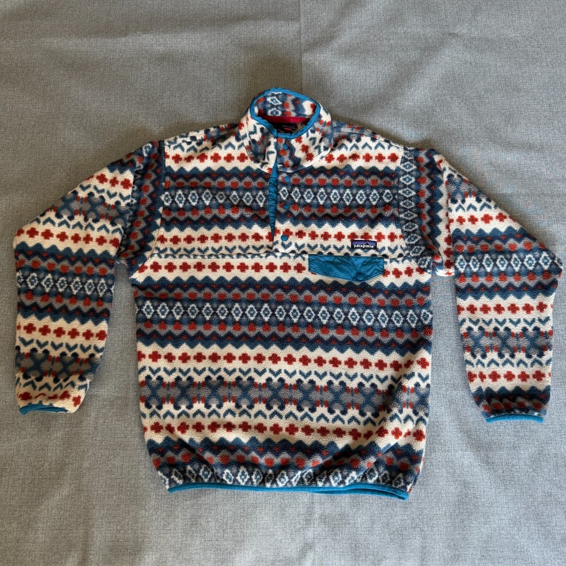11FW 파타고니아 신칠라 스냅-T 페어아일/블루 아즈텍 패턴 멕시코 상품이미지1