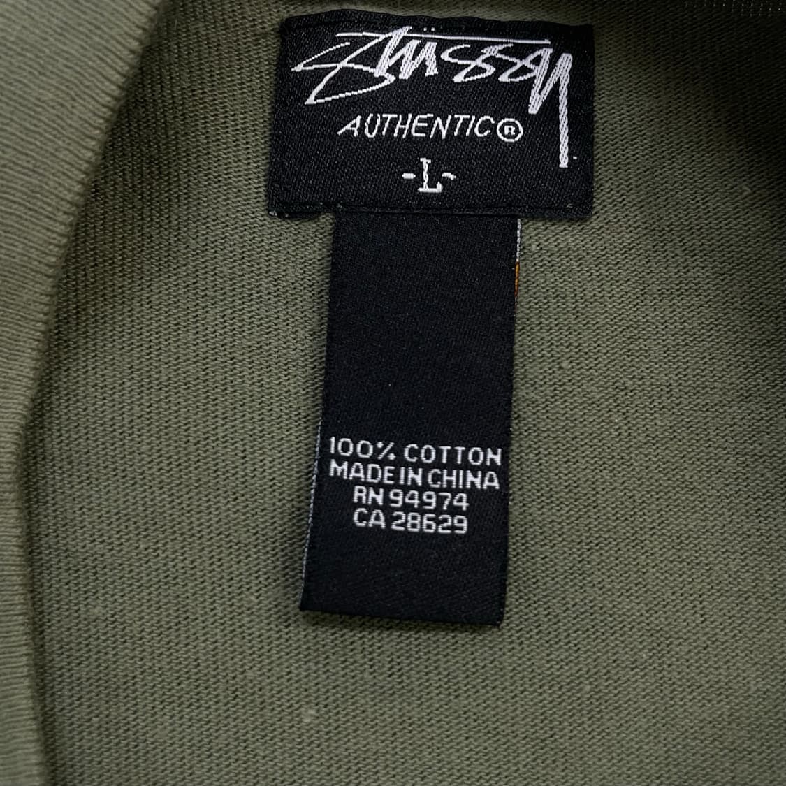 스투시 Stussy 00s 스트라이프 맨투맨 카키 상품이미지5