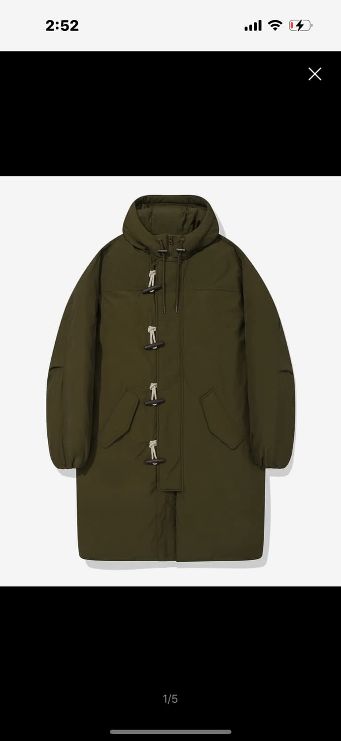 택달린 새상품) 코드그라피 롱 더플 패딩_올리브 (카키) 상품이미지2