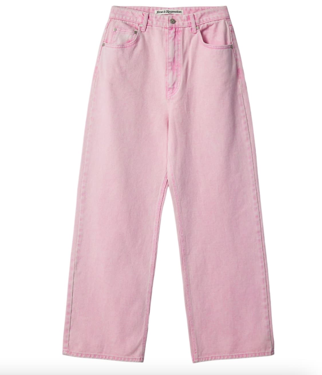 [27] 레스트앤레크레이션 로고 와이드 팬츠 핑크 상품이미지2