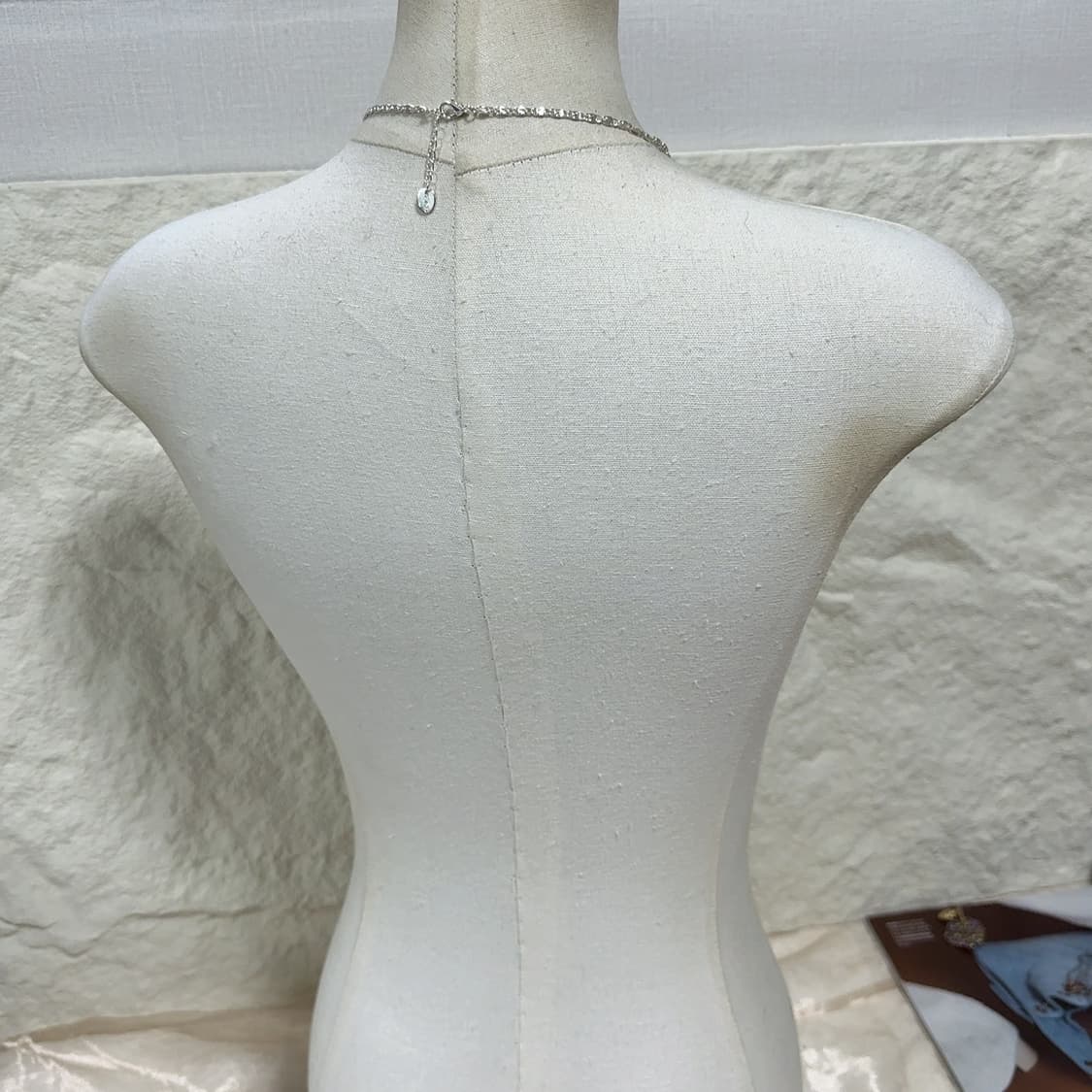 빈티지  마테 실버톤 ICNG 꽈배기 목걸이 상품이미지3