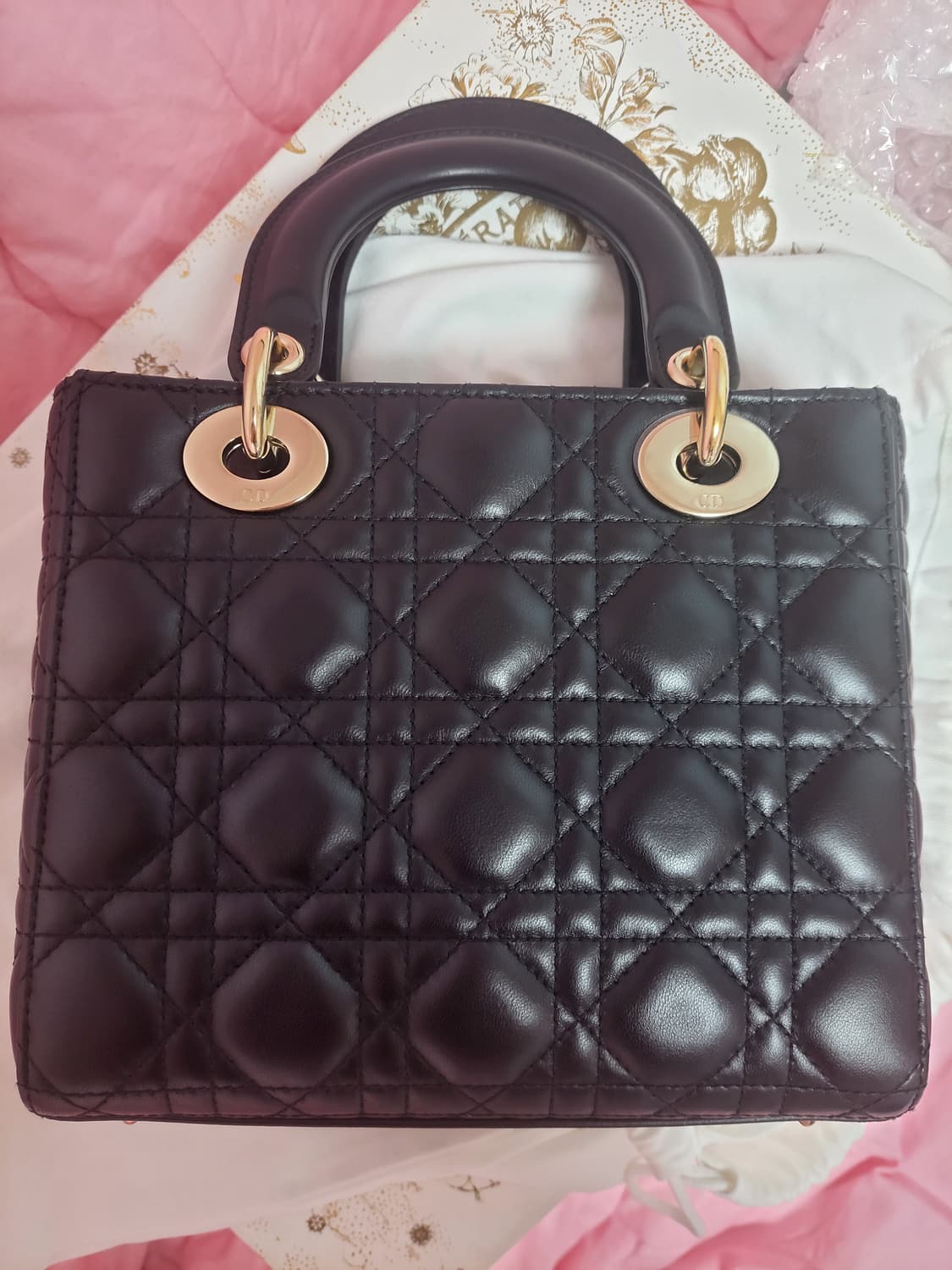 정품)급처상태좋음!디올 레이디백 스몰블랙 크로스토트백 게런티있음 지수가방 상품이미지7