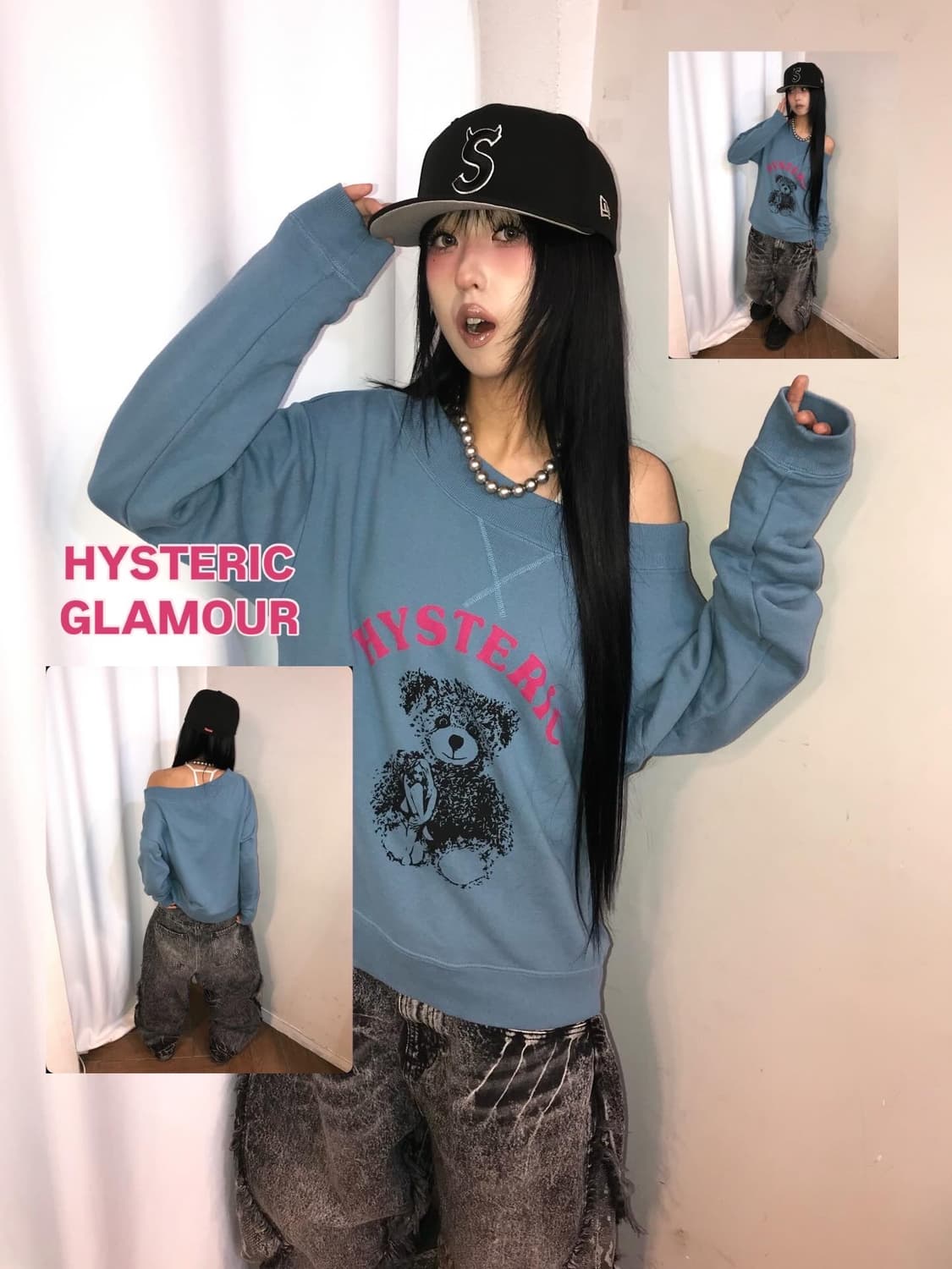 Hysteric Glamour One-Shoulder Sweatshi 상품이미지1