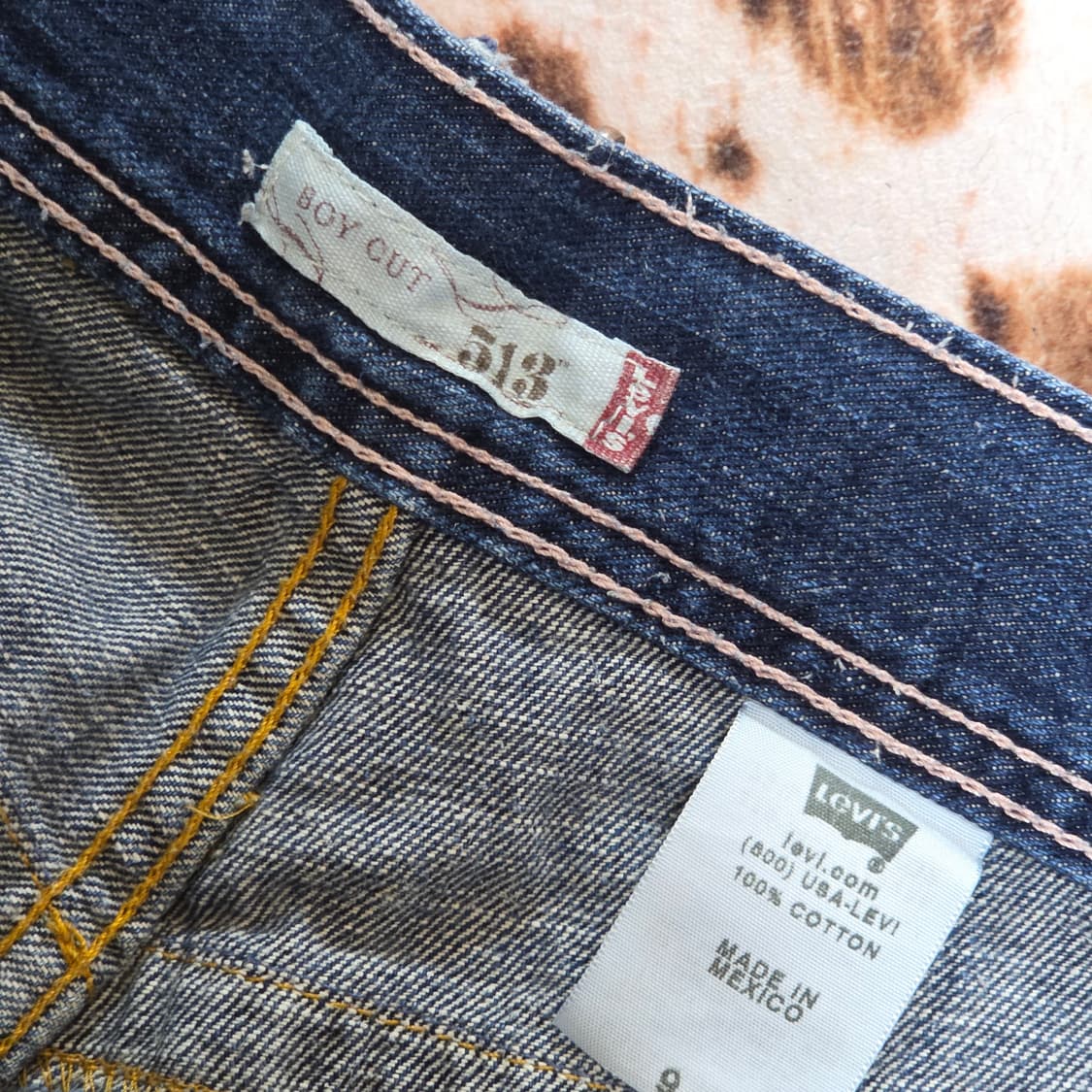 리바이스 513 신치백 로우라이즈 버튼 플라이 데님 팬츠 상품이미지9