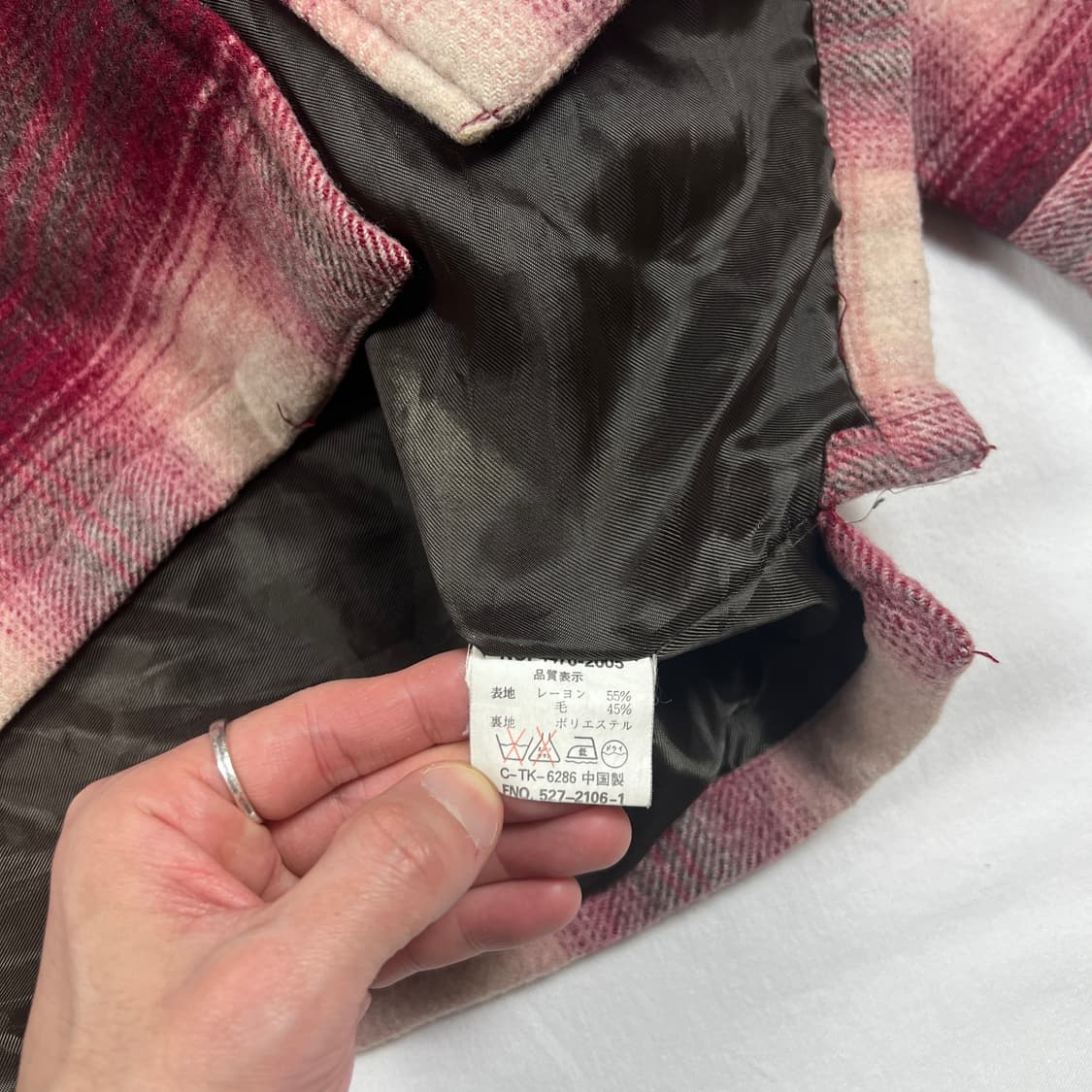 90‘s 빈티지 플란넬 체크 헤비울 셔츠 집업 자켓 상품이미지6