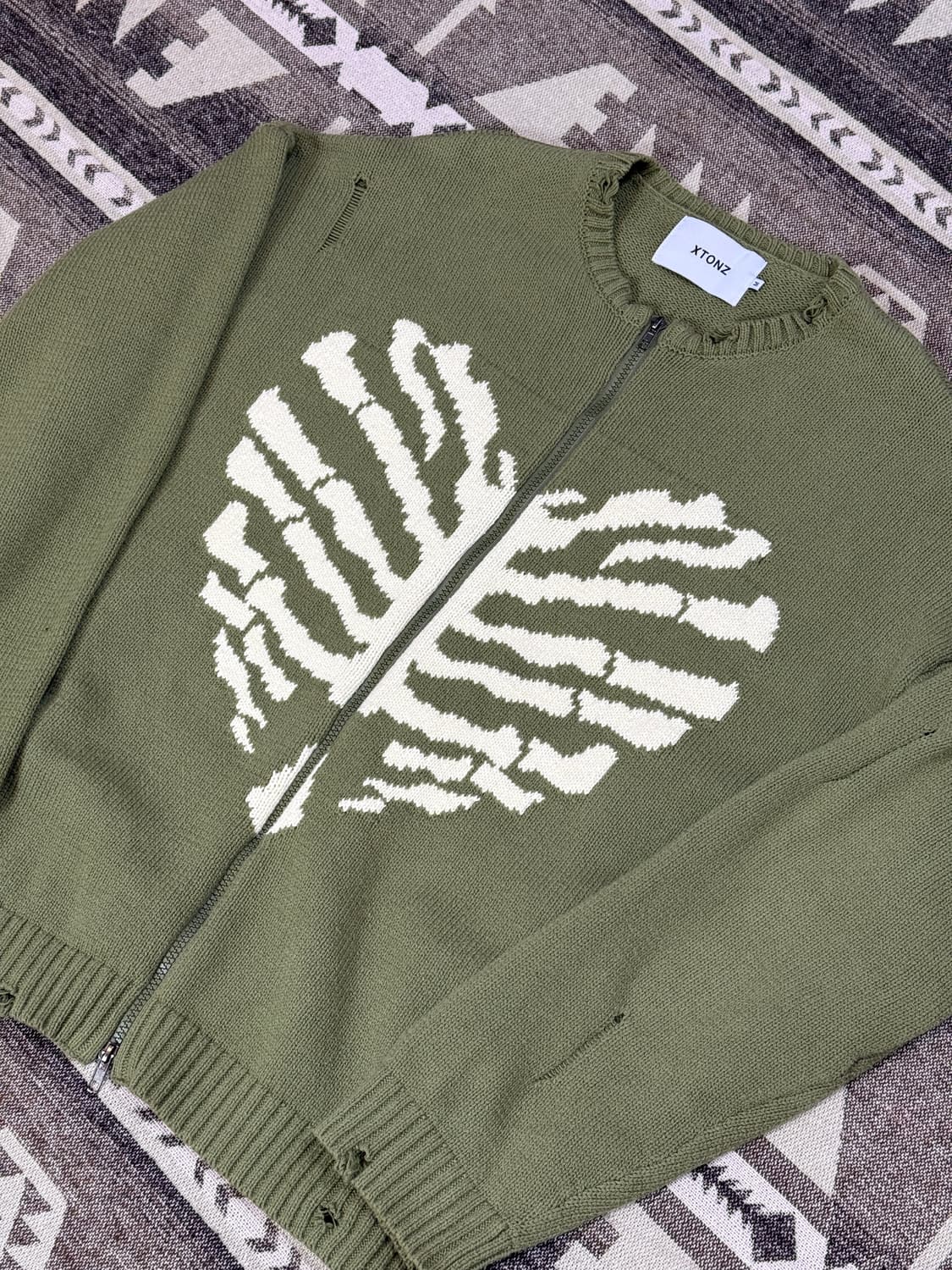 엑스톤즈 보운 니트 집업 상품이미지8