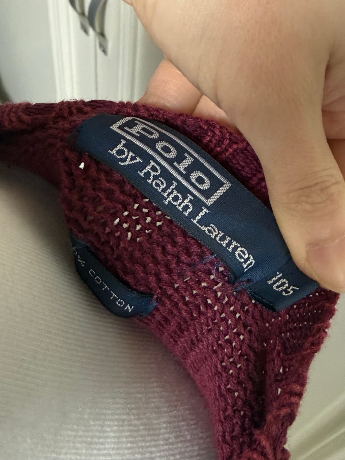 폴로랄프로렌 버건디 니트 상품이미지4