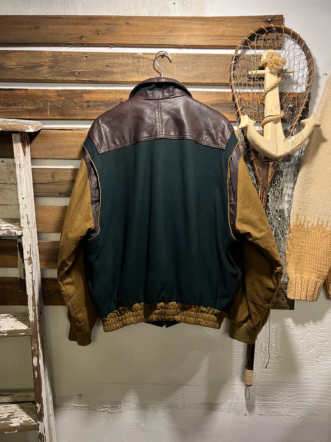 [2XL]90's Made in France 폴리레더 플라이트 자켓 상품이미지9