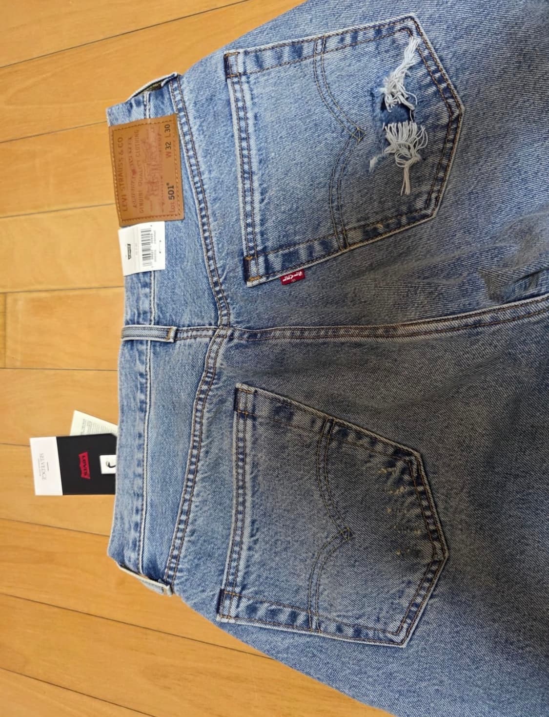 (32 30) 리바이스 501 셀비지 터콰이즈 리벳 상품이미지3