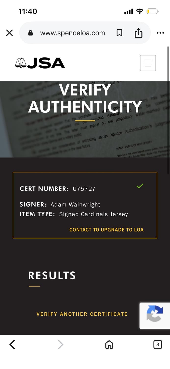 mlb 세인트루이스 카디널스 웨인라이트 싸인 유니폼 m사이즈 상품이미지4
