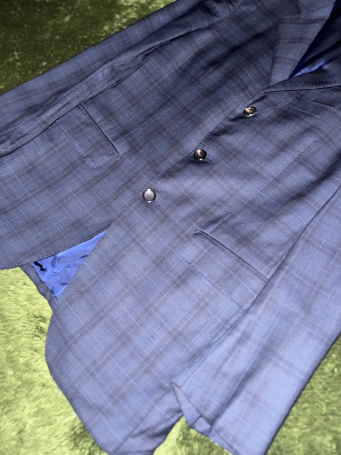 로로피아나 페브릭 재패니즈 테일러 메이드 체크 블레이저 자켓 상품이미지3