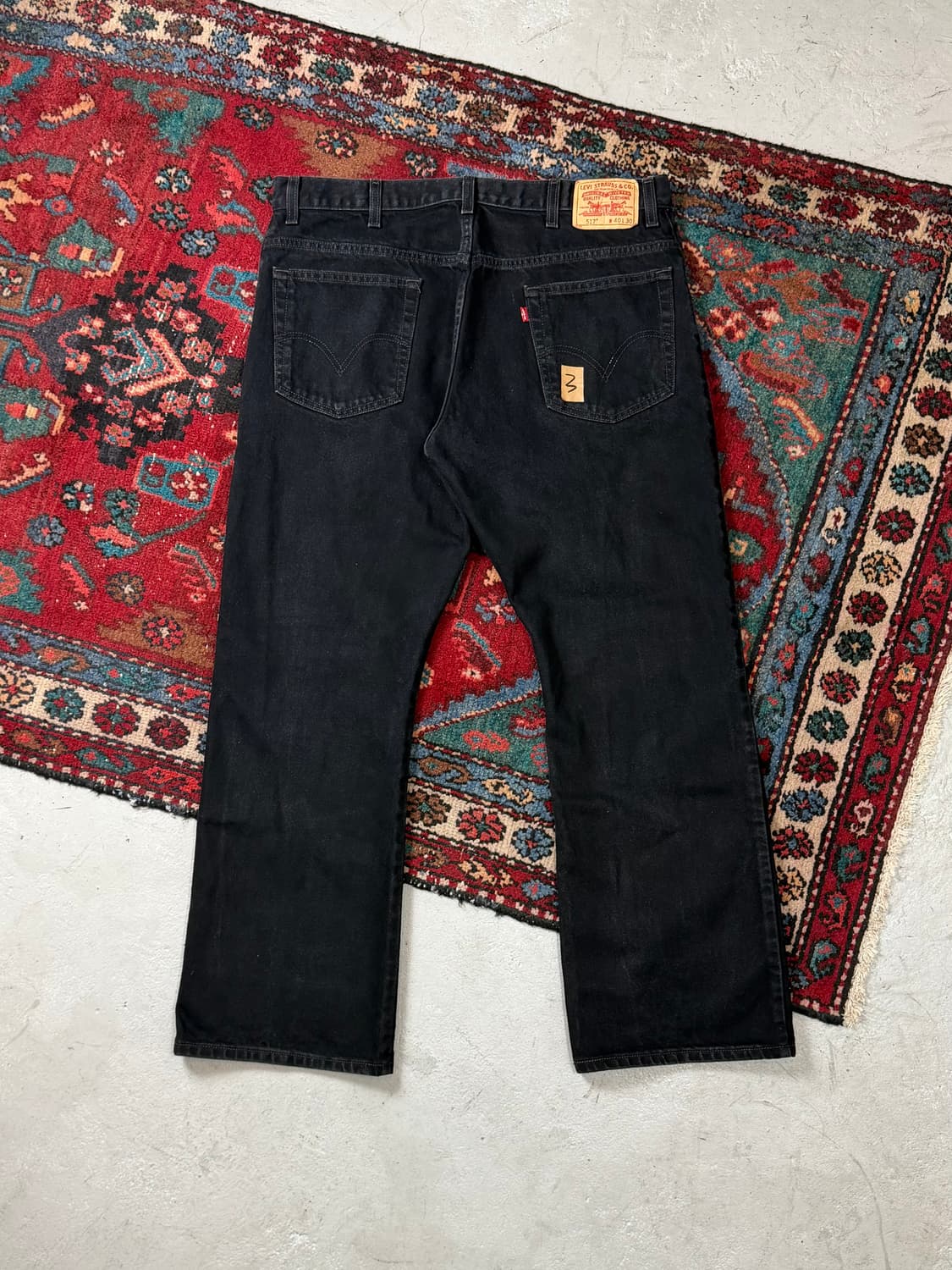 00's 빈티지 리바이스 517 블랙 부츠컷 플레어진 상품이미지3