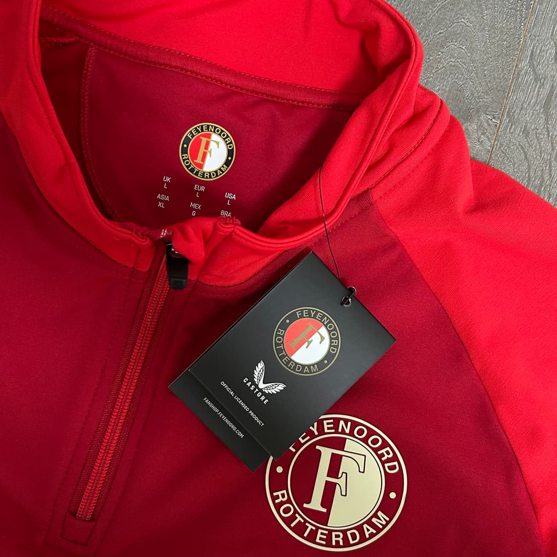 (새상품) 페예노르트 1/4 집업탑 US L사이즈 상품이미지2