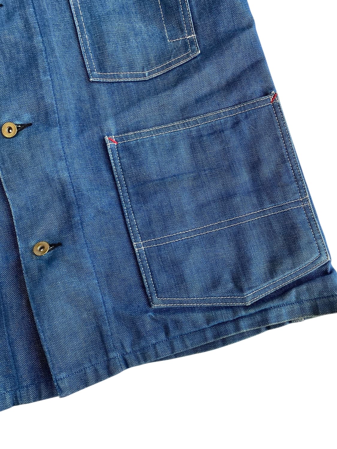 샌포라이즈드 플랭킷 안감 데님 커버올 자켓 상품이미지5