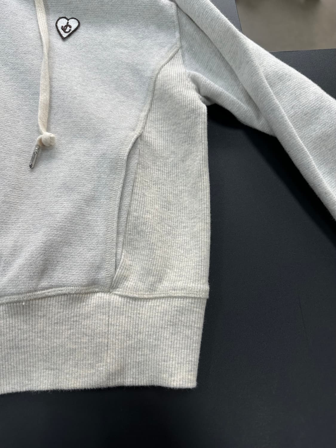 쥬시꾸뛰르 하트쥬시 글리터 리브드 후드집업 상품이미지6