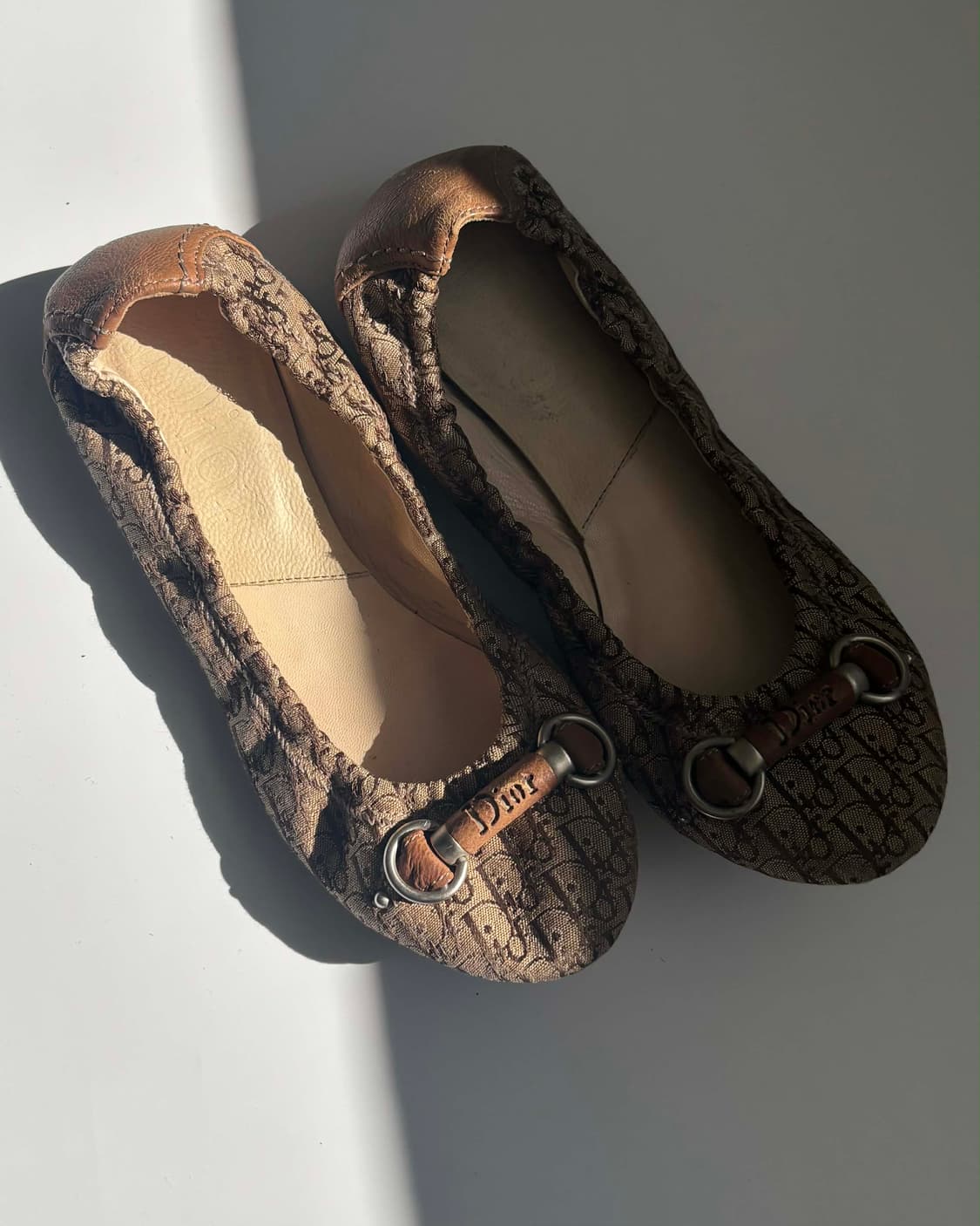 [36] 크리스찬 디올 빈티지 오블리크 모노그램 발렛 플랫 슈즈 상품이미지4