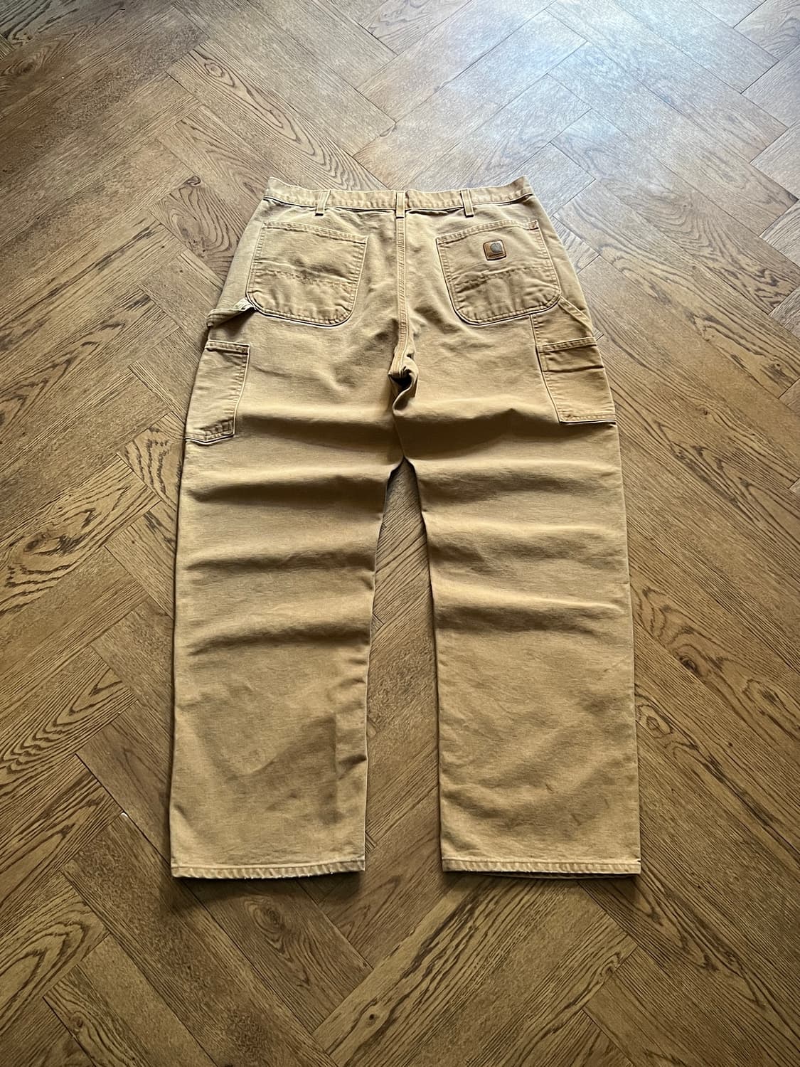 [36]칼하트 USA 덩가리핏 브라운 싱글니 카펜터 워크 팬츠 상품이미지1