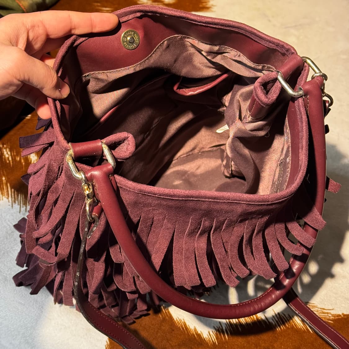 프린지 보헤미안 호보백 숄더백 (OS) 스웨이드 상품이미지7