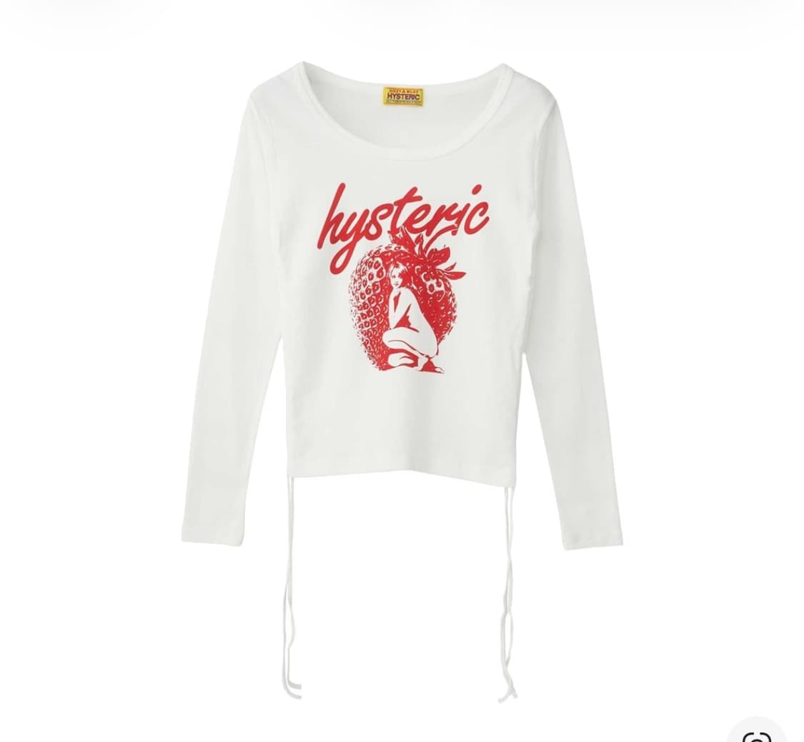 히스테릭 글래머 미드나잇 베리 치비 티셔츠 화이트 상품이미지1