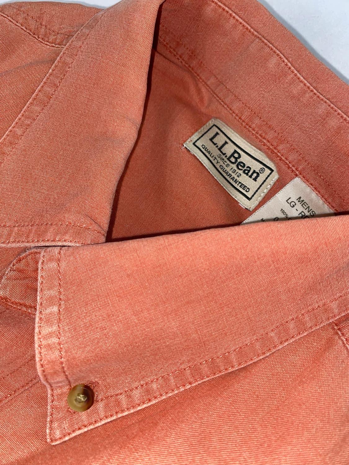 [L] L.L.Bean 엘엘빈 빈티지 워싱 코튼 하프 반팔 셔츠 상품이미지1