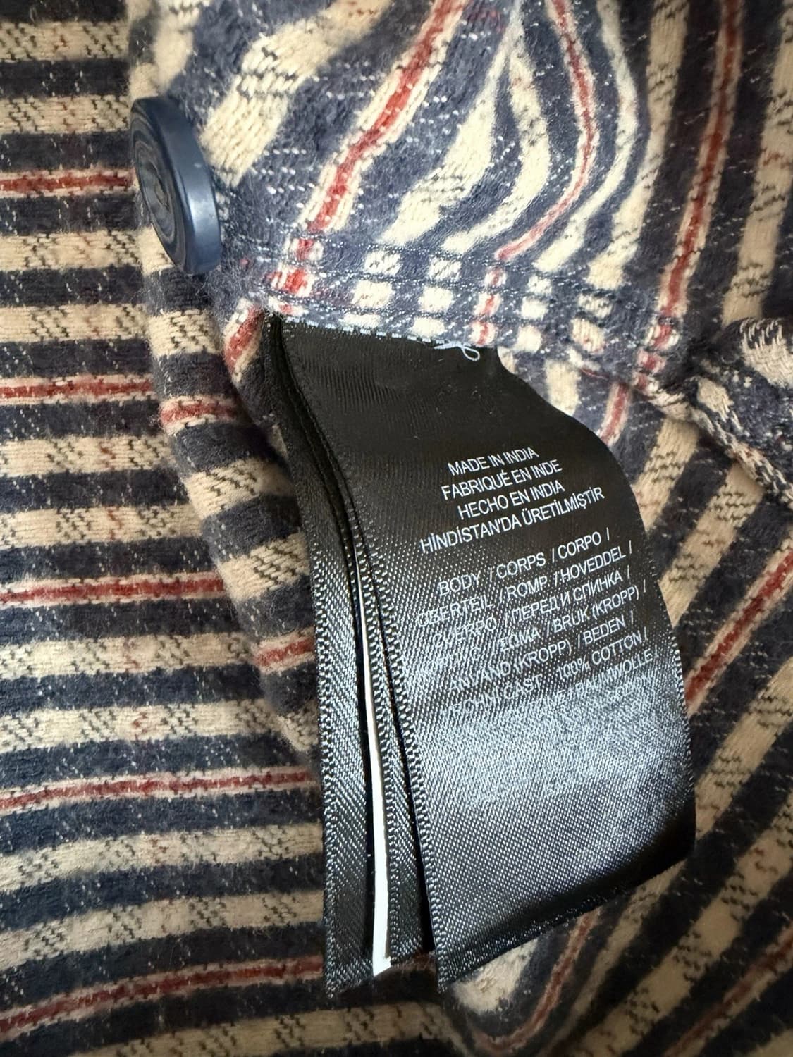 RRL 더블알엘 파렐 체크 코튼 셔츠 네이비/레드 멀티 상품이미지9