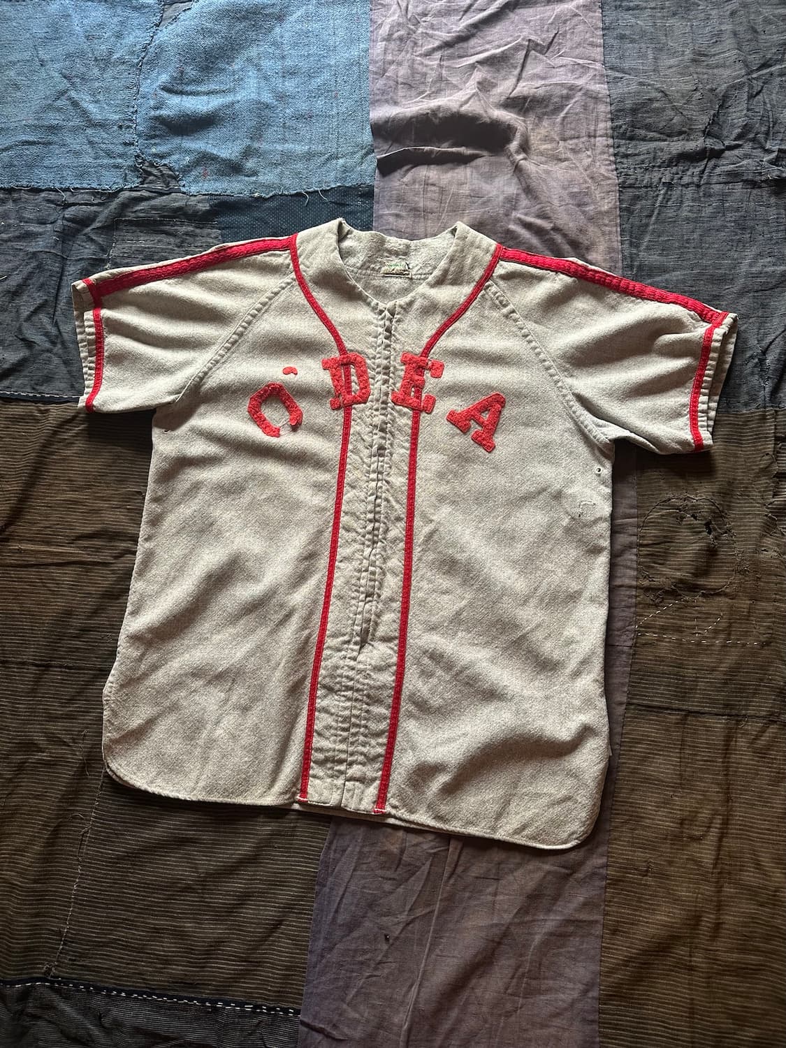 40s USA Vintage Wool BaseBall Shirt 상품이미지2