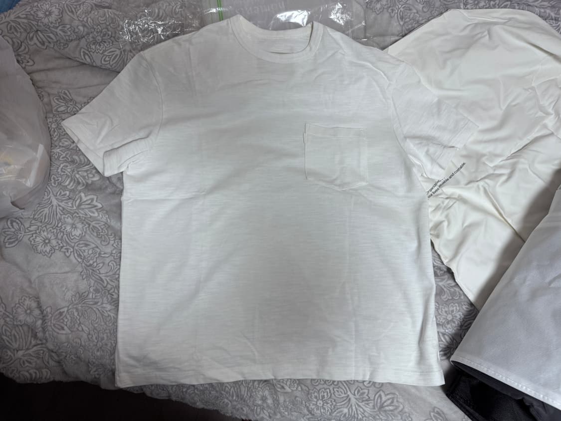 포터리 파인 코튼 반팔 컴포트 슬럽 포켓 티셔츠 2사이즈   상품이미지3