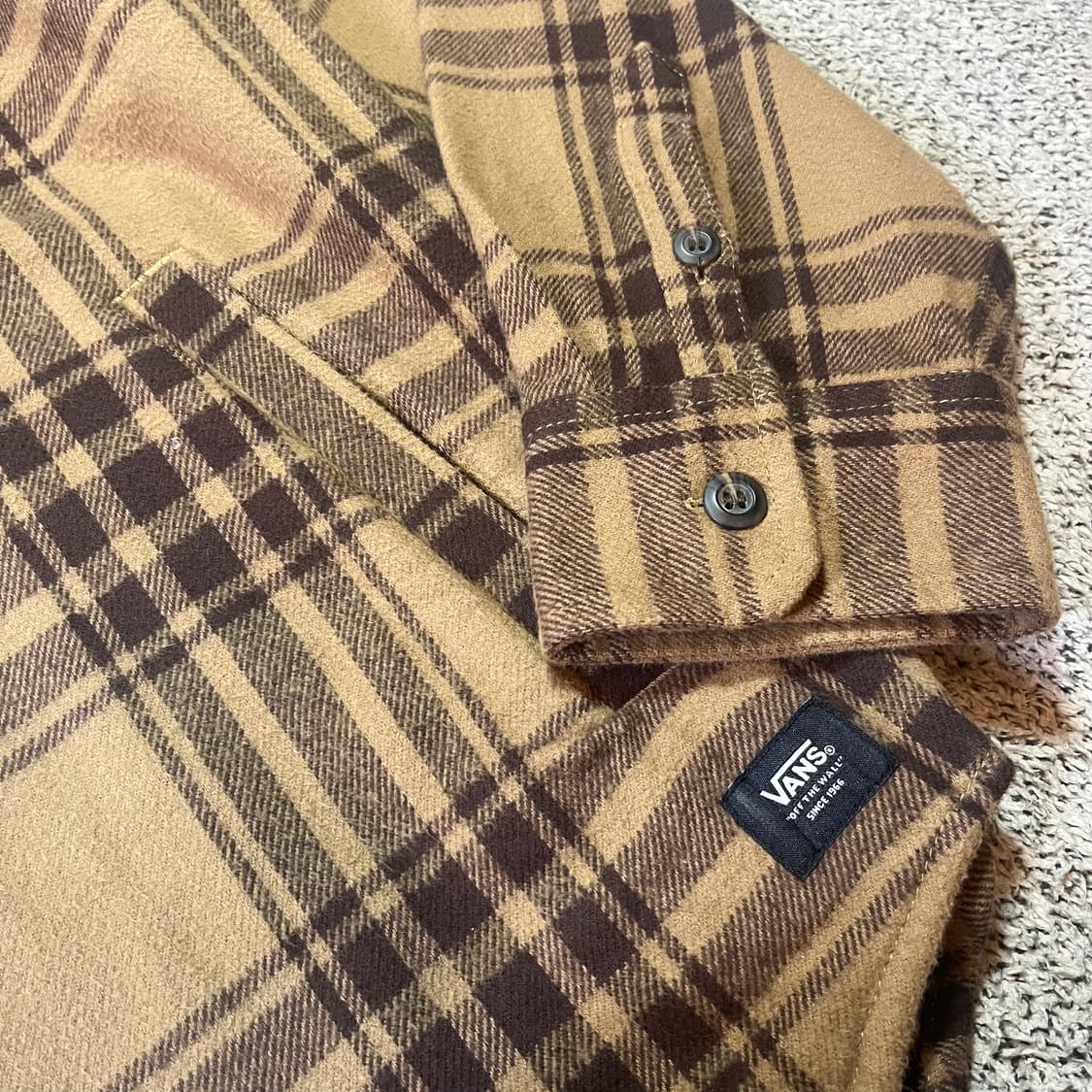 반스 울 포켓 체크 셔츠 자켓 상품이미지2