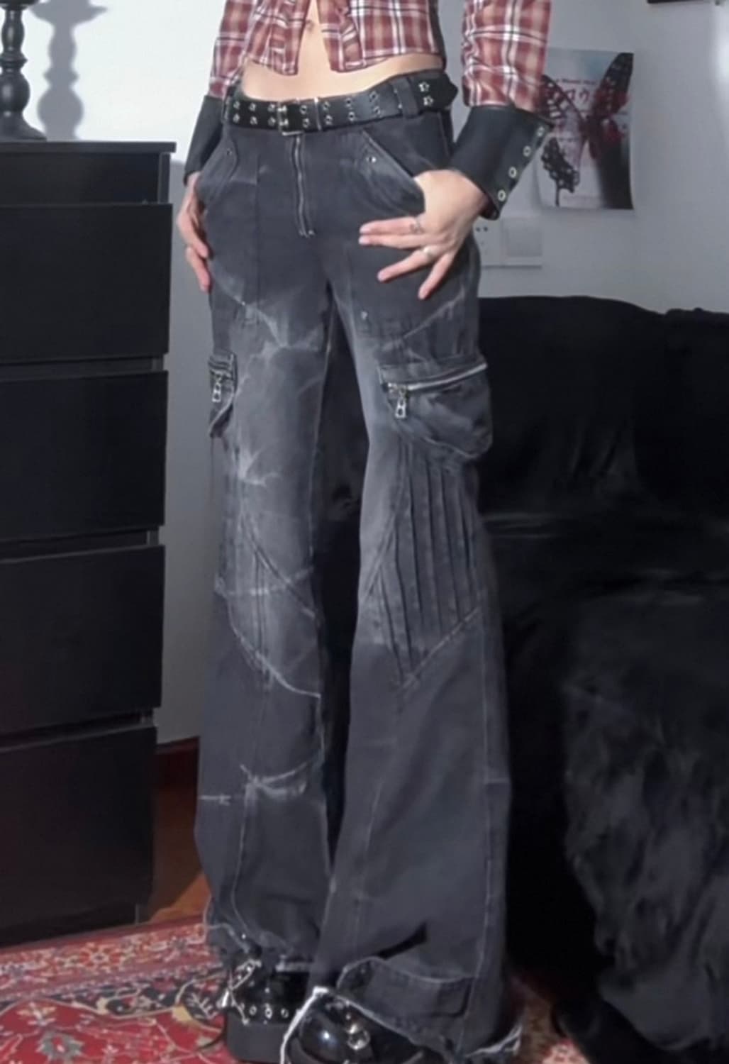 Y2k 갸루 바지 상품이미지1