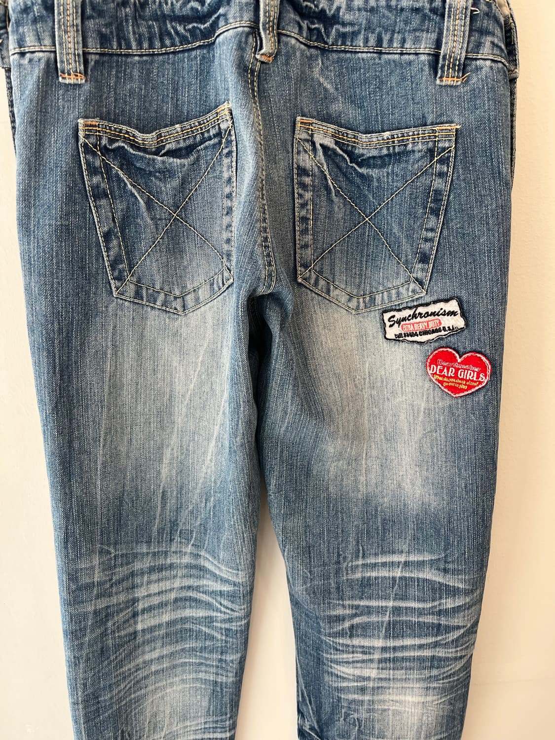 블런틀리(Bluntly) 풀 패치워크 빈티지 데님 오버롤 상품이미지5