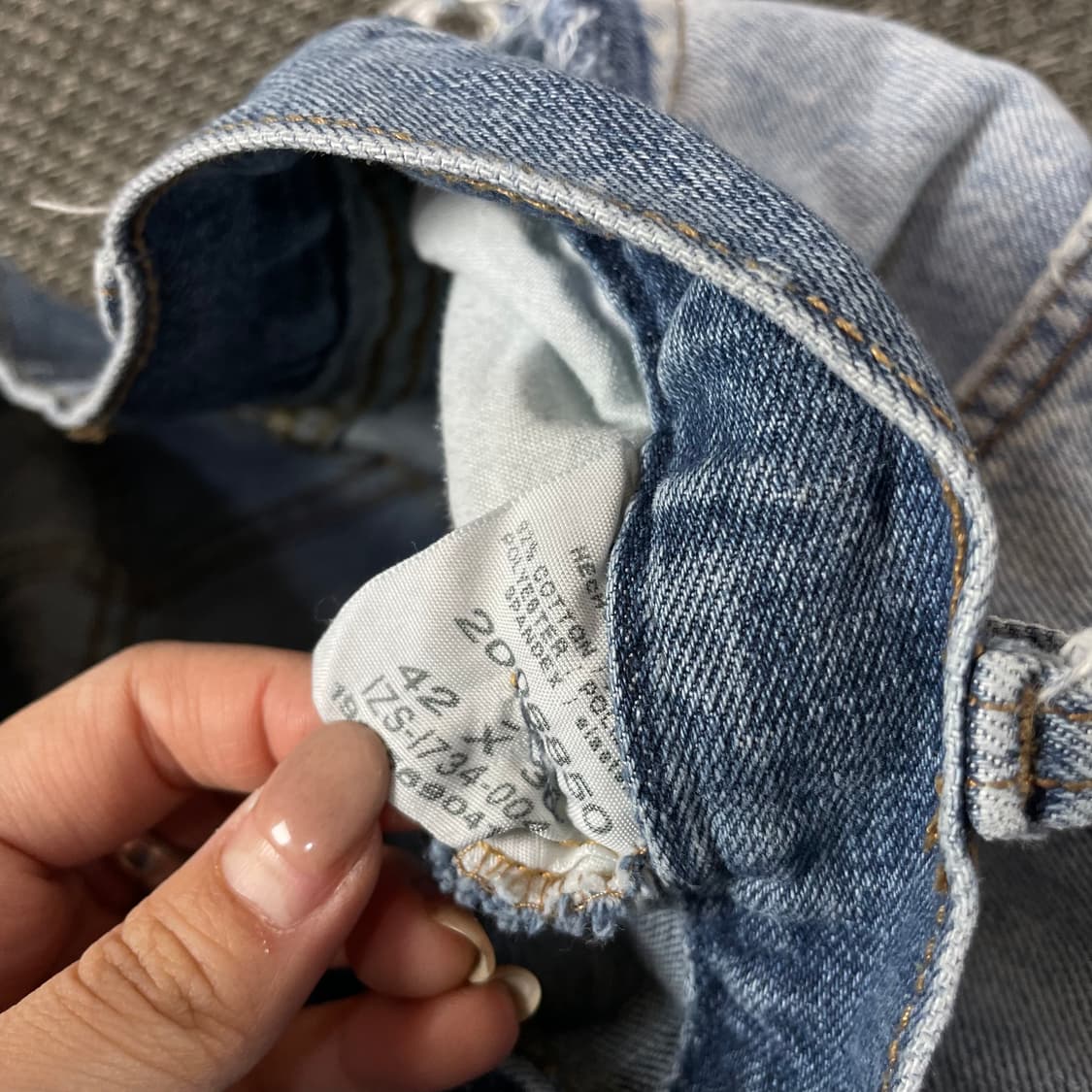 (28) 빈티지 중청 패치워크 커스텀 와이드 데님 팬츠 상품이미지4