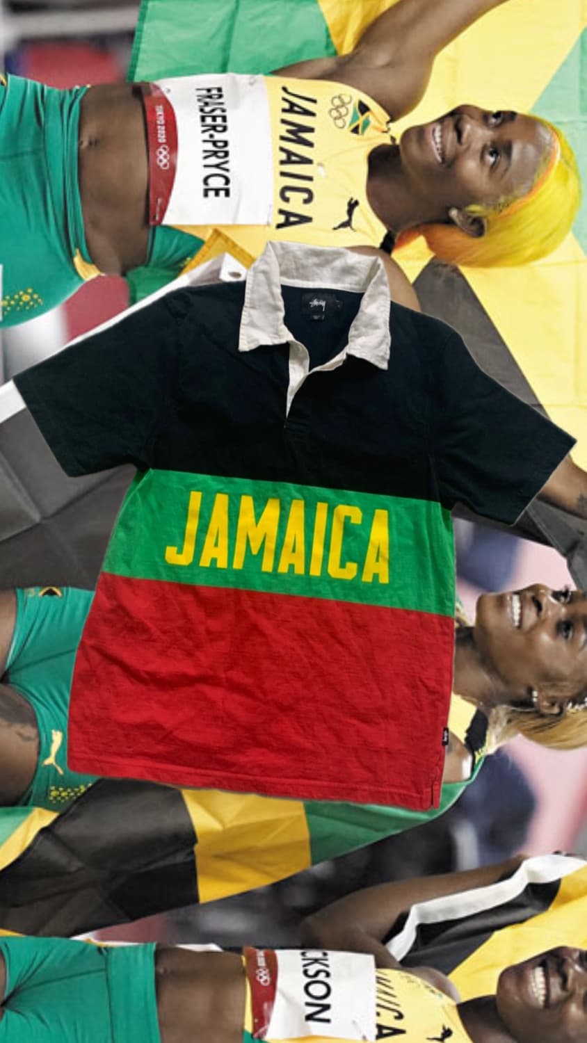 스투시 자메이카 럭비 반팔셔츠 s 상품이미지1