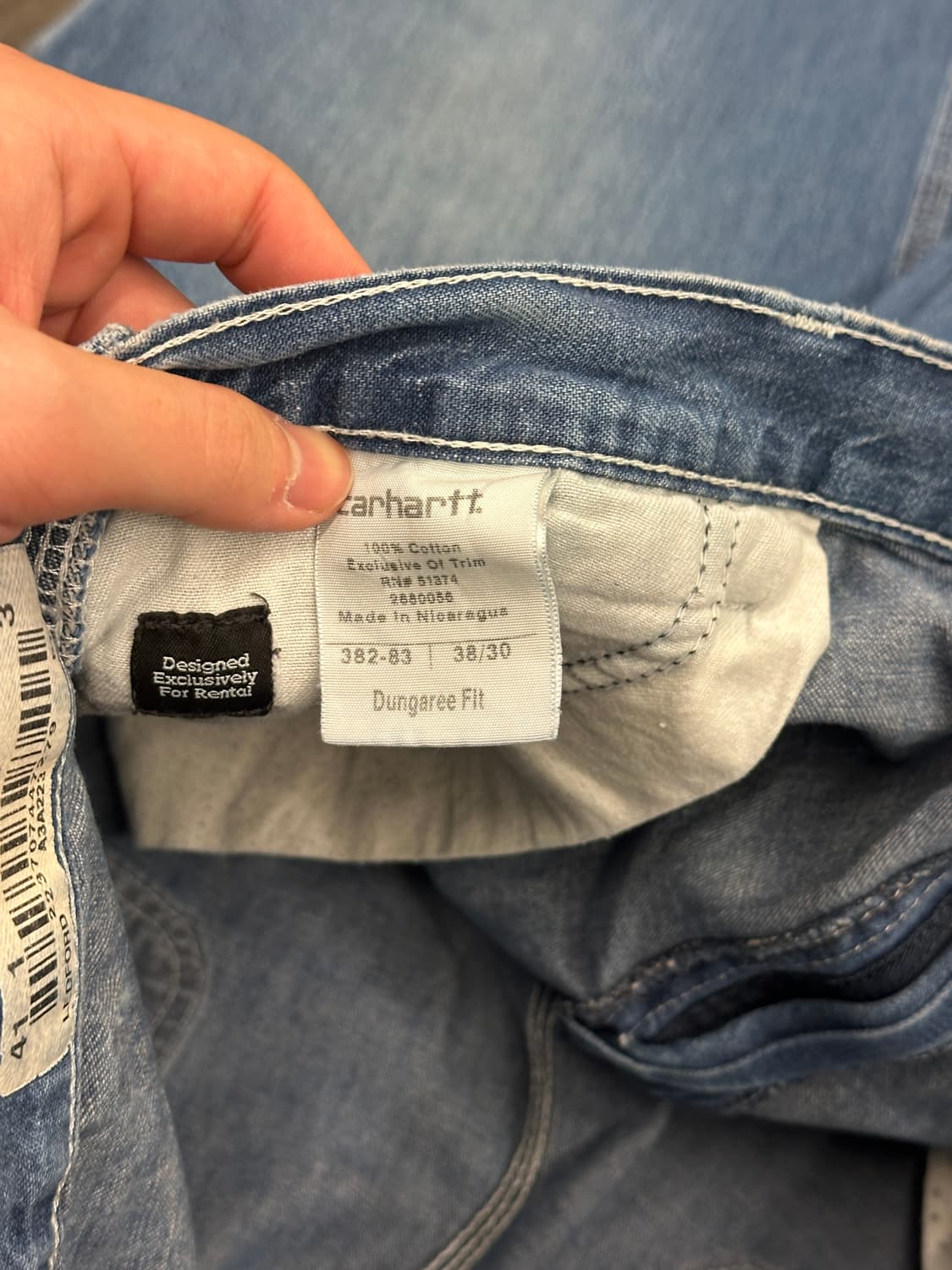 칼하트 카펜터 데님팬츠 덩가리핏 38 상품이미지4