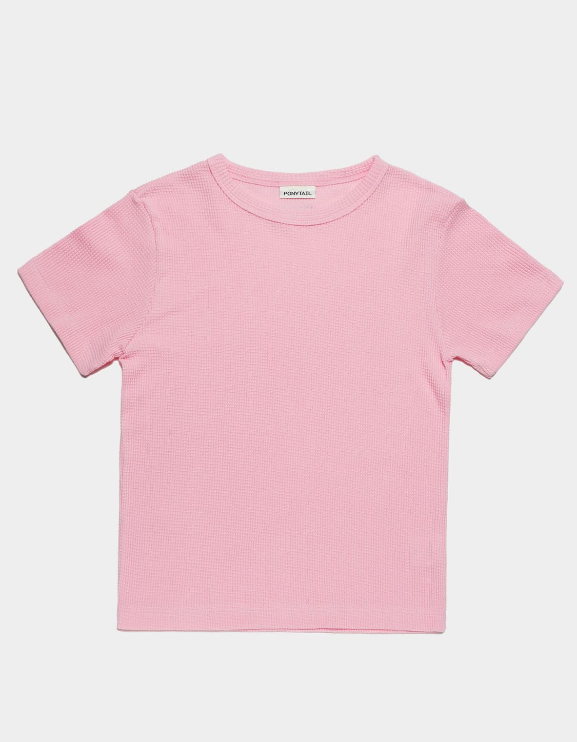 포니테일 ALLDAY Waffle T-Shirts (PINK) 상품이미지3