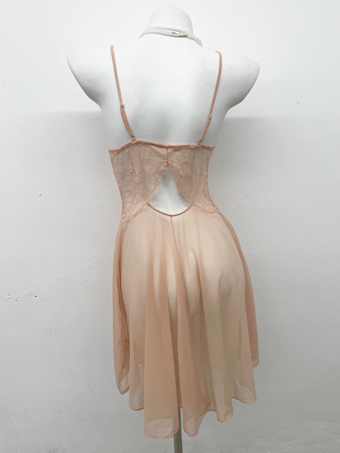 피치 시어 레이스 슬립 상품이미지4